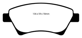 Pastiglie Freni Sportive EBC Verdi Anteriore RENAULT Grand Scenic (Mk2) 1.5 TD Cv  dal 2004 al 2005 Pinza Bosch Diametro disco 300mm