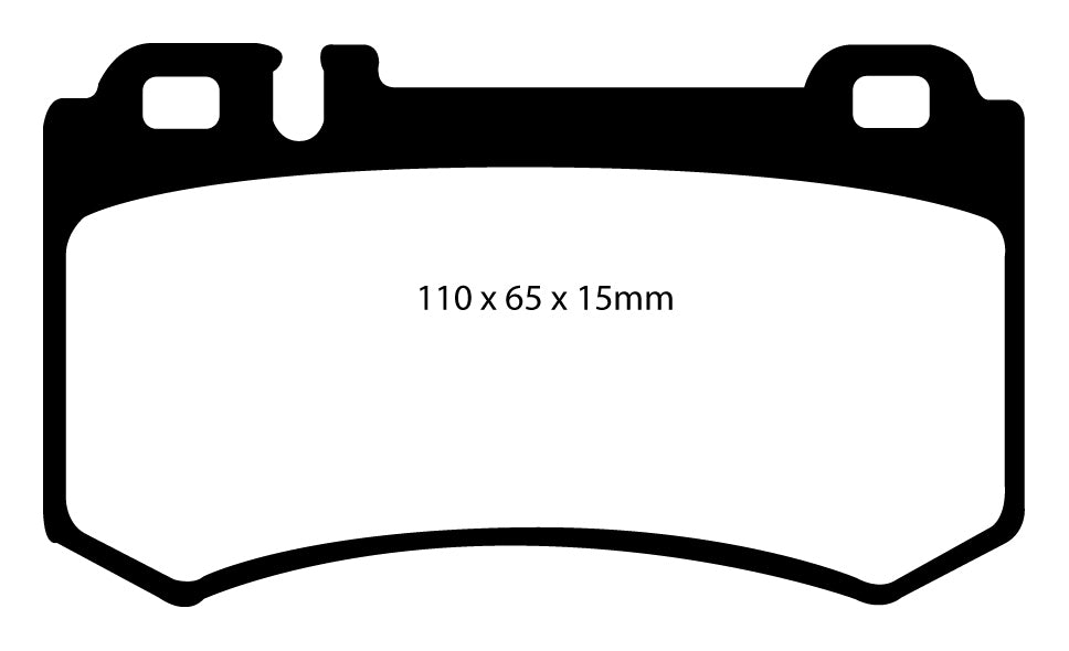 Pastiglie Freni Sportive EBC Verdi Posteriore MERCEDES-BENZ Classe S (W220) S600  Cv  dal 2002 al 2003 Pinza Brembo Diametro disco 315mm