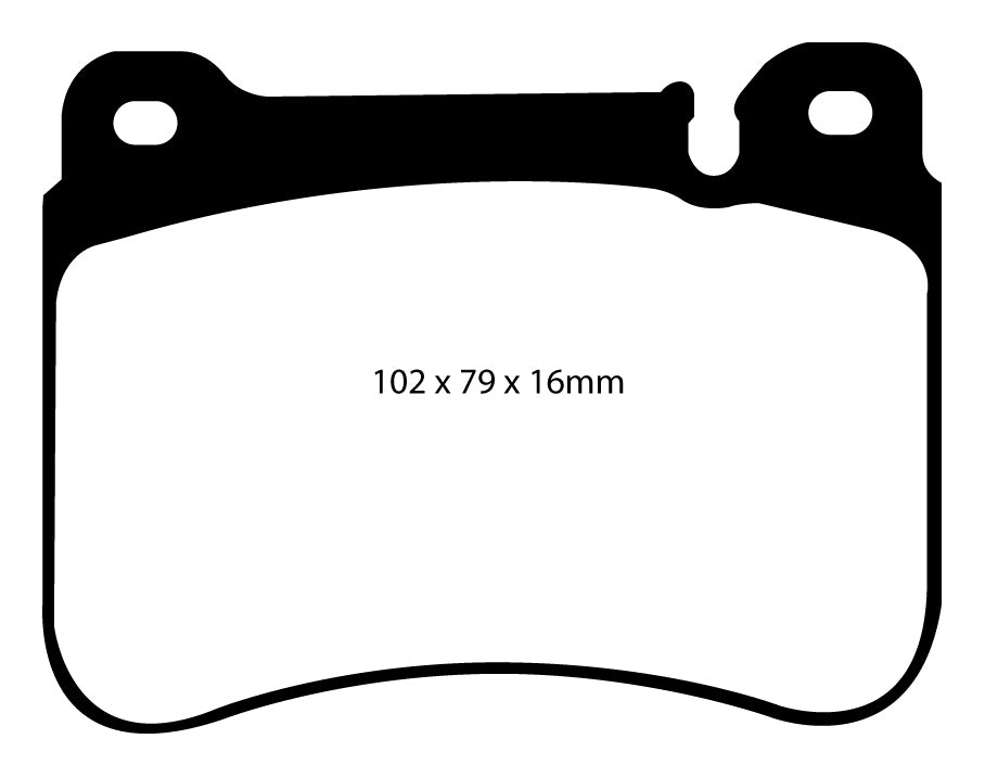 Pastiglie Freni Sportive EBC Verdi Anteriore MERCEDES-BENZ Classe C (W203)  Cv  dal 2001 al 2007 Pinza Brembo Diametro disco 330mm