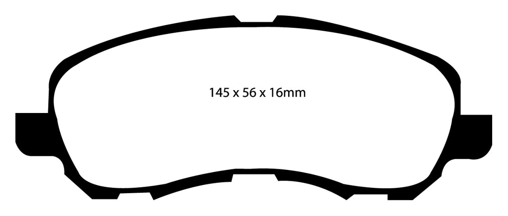 Pastiglie Freni Sportive EBC Verdi Anteriore MITSUBISHI ASX 1.6 Cv  dal 2010 al 2012 Pinza Akebono Diametro disco 294mm