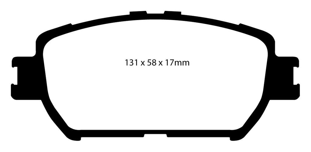 Pastiglie Freni Sportive EBC Verdi Anteriore TOYOTA Camry (MCV30) 3 Cv  dal 2001 al 2006 Pinza  Diametro disco 296mm