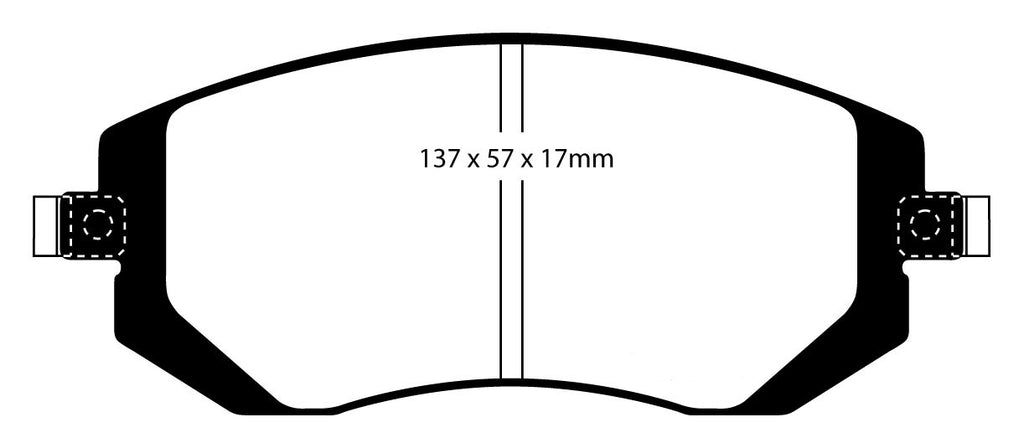 Pastiglie Freni Sportive EBC Verdi Anteriore SUBARU Forester 2.0 Cv  dal 2002 al 2005 Pinza Tokico Diametro disco 277mm