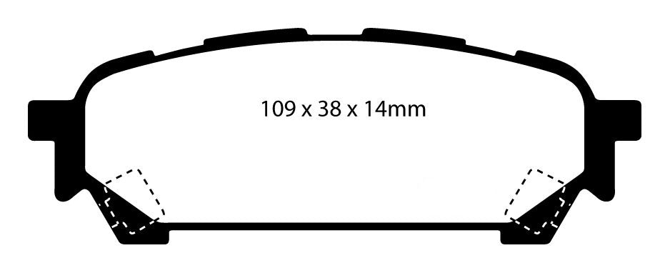 Pastiglie Freni Sportive EBC Verdi Posteriore SUBARU Forester 2.5 Cv  dal 2004 al 2008 Pinza  Diametro disco 266mm