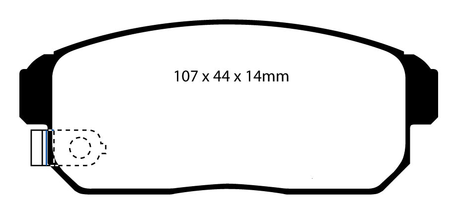 Pastiglie Freni Sportive EBC Verdi Posteriore SUBARU Justy G3X 1.5 Cv  dal 2003 al 2007 Pinza  Diametro disco 258mm