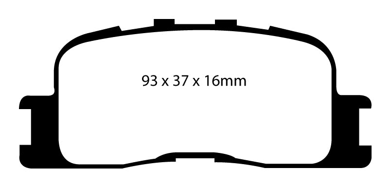 Pastiglie Freni Sportive EBC Verdi Posteriore TOYOTA Camry 2.4 Cv  dal 2006 al 2011 Pinza  Diametro disco 288mm