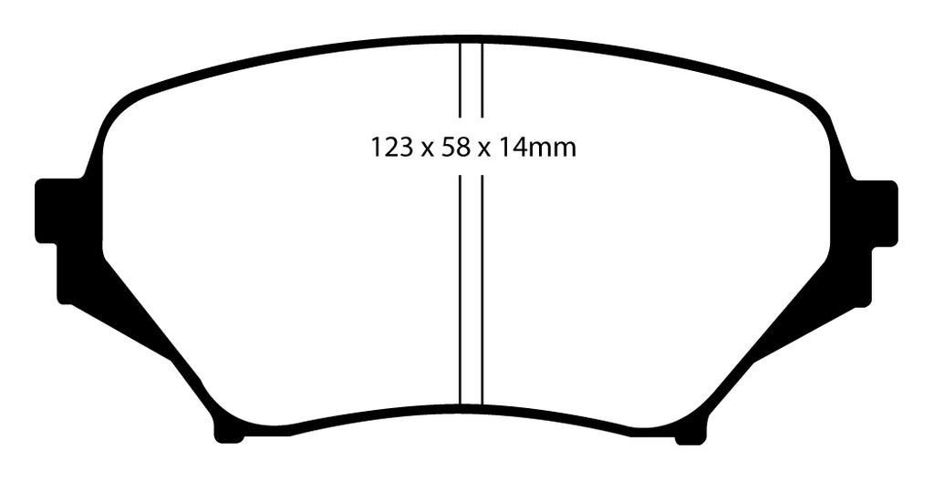 Pastiglie Freni Sportive EBC Verdi Anteriore MAZDA MX5 (Mk3) NC 1.8 Cv  dal 2005 al 2015 Pinza Advics Diametro disco 290mm