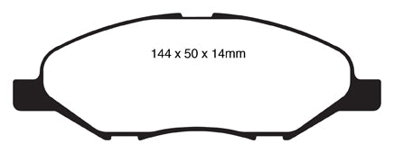 Pastiglie Freni Sportive EBC Verdi Anteriore NISSAN Cube BZ11 1.4 Cv  dal 2002 al 2008 Pinza  Diametro disco 0mm