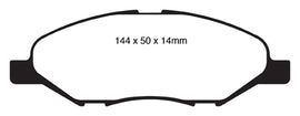 Pastiglie Freni Sportive EBC Verdi Anteriore NISSAN Cube BZ11 1.4 Cv  dal 2002 al 2008 Pinza  Diametro disco 0mm