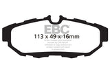 Pastiglie Freni Sportive EBC Verdi Posteriore FORD Mustang (5th Generation) 3.7 Cv  dal 2010 al 2014 Pinza  Diametro disco 300mm