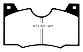 Pastiglie Freni Sportive EBC Verdi Anteriore LANCIA 2000 2.0 Cv  dal 1971 al 1976 Pinza Girling/TRW Diametro disco 260mm