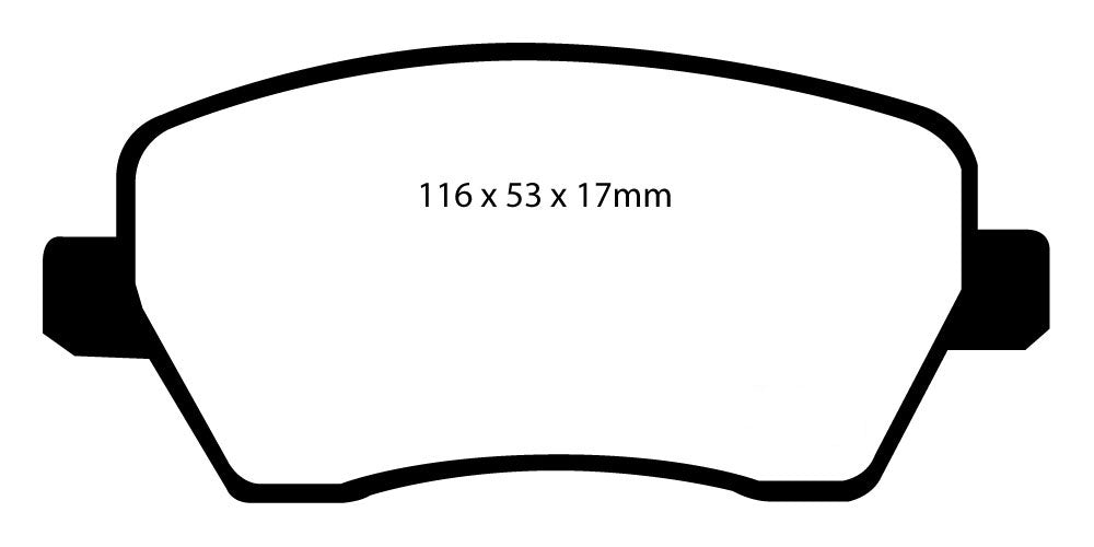 Pastiglie Freni Sportive EBC Verdi Anteriore NISSAN Micra (K13) 1.2 Cv  dal 2010 al 2017 Pinza TRW Diametro disco 259mm