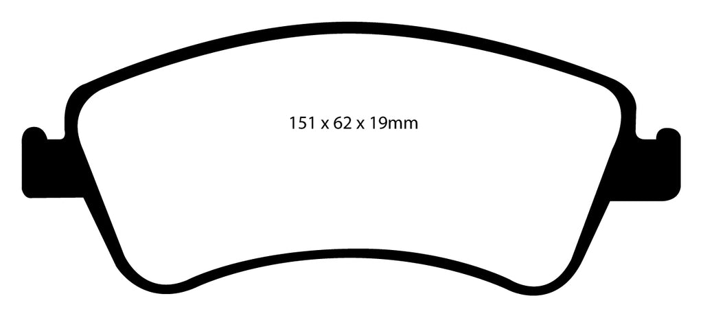 Pastiglie Freni Sportive EBC Verdi Anteriore TOYOTA Auris ADE150 2.0 TD Cv  dal 2006 al 2013 Pinza Bosch Diametro disco 295mm