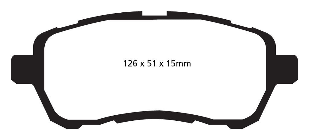 Pastiglie Freni Sportive EBC Verdi Anteriore SUZUKI Baleno 1.0 Turbo Cv  dal 2016 al 2021 Pinza TRW Diametro disco 252mm