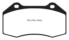 Pastiglie Freni Sportive EBC Verdi Anteriore FIAT Grande Punto Abarth 1.4 Turbo Cv 155 dal 2007 al 2010 Pinza Brembo Diametro disco 305mm