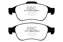 Pastiglie Freni Sportive EBC Verdi Anteriore DACIA Dokker 1.2 Turbo Cv  dal 2012 al 2021 Pinza ATE Diametro disco 280mm