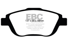 Carica l&#39;immagine nel visualizzatore di Gallery, Pastiglie Freni Sportive EBC Verdi Anteriore OPEL Corsa (F) 1.2 Cv 75 dal 2020 al 2022 Pinza Bosch Diametro disco 282mm