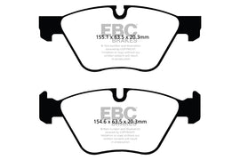 Pastiglie Freni Sportive EBC Verdi Anteriore BMW Serie 3 (E90) 316 1.6 Cv  dal 2007 al 2012 Pinza ATE Diametro disco 300mm