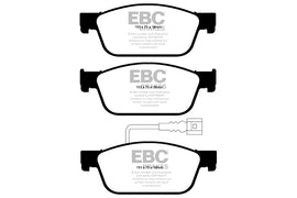 Pastiglie Freni Sportive EBC Verdi Anteriore VOLKSWAGEN Caravelle 2.0 TD Cv  dal 2010 al 2015 Pinza ATE Diametro disco 340mm