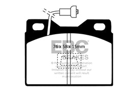 Pastiglie Freni EBC Ultimax Anteriore PEUGEOT 204 1.1 Cv  dal 1975 al 1976 Pinza ATE Diametro disco 257mm