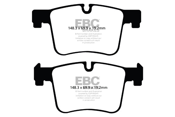 Pastiglie Freni Sportive EBC Verdi Anteriore BMW Serie 1 (F20) 125 2.0 TD Cv  dal 2011 al 2019 Pinza ATE Diametro disco 312mm