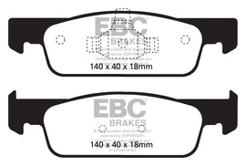 Pastiglie Freni Sportive EBC Verdi Anteriore RENAULT Captur (1st Gen) 0.9 Turbo Cv  dal 2013 al 2019 Pinza ATE Diametro disco 258mm