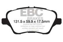 Carica l&#39;immagine nel visualizzatore di Gallery, Pastiglie Freni Sportive EBC Verdi Anteriore FORD B-Max 1.0 Turbo Cv 100 dal 2012 al 2017 Pinza TRW Diametro disco 278mm