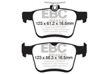 Pastiglie Freni Sportive EBC Verdi Posteriore AUDI A3 8V 1.0 Turbo Cv 115 dal 2016 al 2020 Pinza ATE Diametro disco 272mm