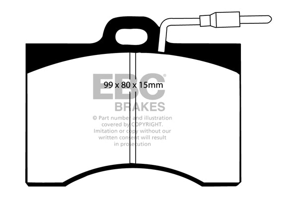 Pastiglie Freni EBC Ultimax Anteriore CITROEN CX 2.5 Turbo Cv  dal 1984 al 1989 Pinza Citroen Diametro disco 260mm