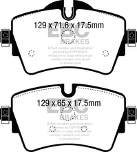 Carica l&#39;immagine nel visualizzatore di Gallery, Pastiglie Freni Sportive EBC Verdi Anteriore BMW Serie 2 (F45 Active Tourer) 216 1.5 TD Cv 115 dal 2014 al 2022 Pinza TRW Diametro disco 294mm