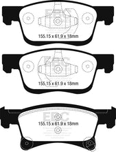 Carica l&#39;immagine nel visualizzatore di Gallery, Pastiglie Freni Sportive EBC Verdi Anteriore OPEL ADAM 1.0 Turbo Cv 115 dal 2014 al 2019 Pinza ATE Diametro disco 284mm