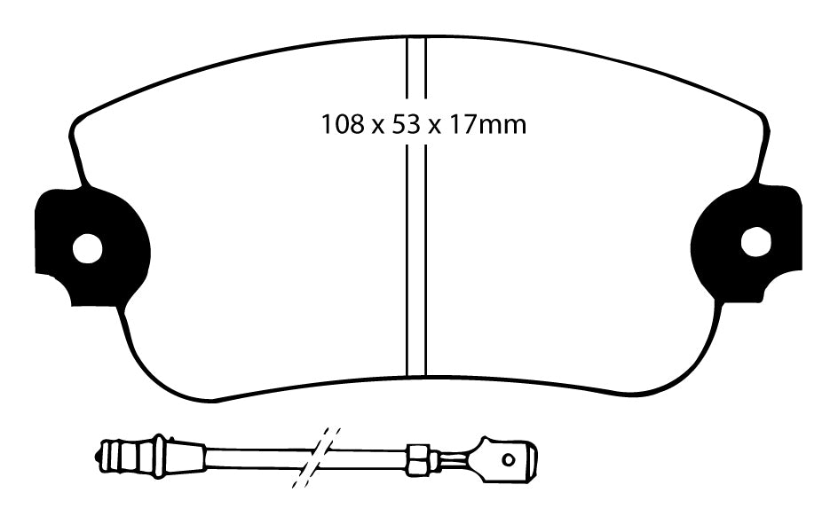 Pastiglie Freni Sportive EBC Verdi Anteriore LANCIA Beta 1.3 Cv  dal 1976 al 1982 Pinza Bendix Diametro disco 251mm