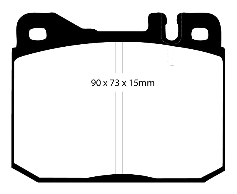 Pastiglie Freni Sportive EBC Verdi Anteriore MERCEDES-BENZ R107 280 SL  Cv  dal 1974 al 1979 Pinza ATE Diametro disco 278mm