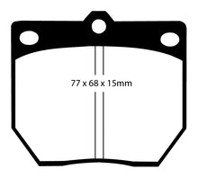 Carica l&#39;immagine nel visualizzatore di Gallery, Pastiglie Freni Sportive EBC Verdi Anteriore TOYOTA Corona 1.8 Cv  dal 1978 al 1981 Pinza Sumitomo Diametro disco 0mm