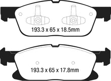 Carica l&#39;immagine nel visualizzatore di Gallery, Pastiglie Freni Sportive EBC Verdi Anteriore FORD Edge 2.0 TD Cv 150 dal 2018 al 2021 Pinza ATE Diametro disco 316mm