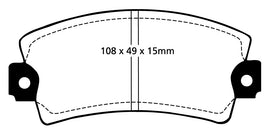 Pastiglie Freni Sportive EBC Verdi Anteriore FIAT Ritmo 125TC 2 Cv 125 dal 1982 al 1987 Pinza Bendix Diametro disco 243mm