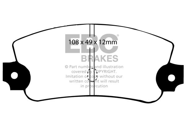 Pastiglie Freni EBC Ultimax Posteriore LANCIA Beta 1.3 Cv  dal 1976 al 1982 Pinza Bendix Diametro disco 251mm