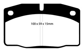 Pastiglie Freni Sportive EBC Verdi Anteriore OPEL Ascona 1.3 Cv  dal 1979 al 1981 Pinza Delco Diametro disco 246mm