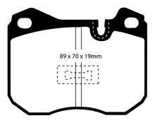 Carica l&#39;immagine nel visualizzatore di Gallery, Pastiglie Freni Sportive EBC Verdi Anteriore PORSCHE 924 2.0 Turbo Cv  dal 1979 al 1988 Pinza ATE Diametro disco 282mm