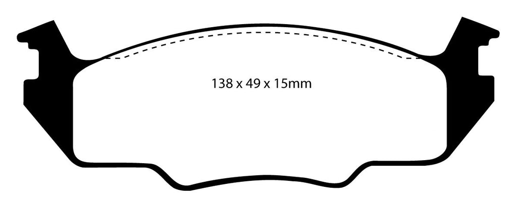 Pastiglie Freni Sportive EBC Verdi Anteriore VOLKSWAGEN Golf (Mk1) 1.6 Cv  dal 1979 al 1981 Pinza  Diametro disco 239mm