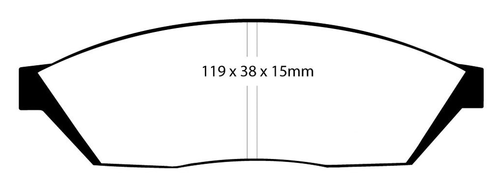 Pastiglie Freni Sportive EBC Verdi Anteriore SUZUKI Alto SB308 0.8 Cv  dal 1986 al 1996 Pinza Akebono Diametro disco 215mm