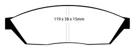 Pastiglie Freni Sportive EBC Verdi Anteriore SUZUKI Alto SB308 0.8 Cv  dal 1986 al 1996 Pinza Akebono Diametro disco 215mm