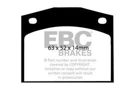 Pastiglie Freni EBC Ultimax Anteriore HONDA Civic (1st Gen) SB 1.2 Cv  dal 1976 al 1979 Pinza Sumitomo Diametro disco 225mm