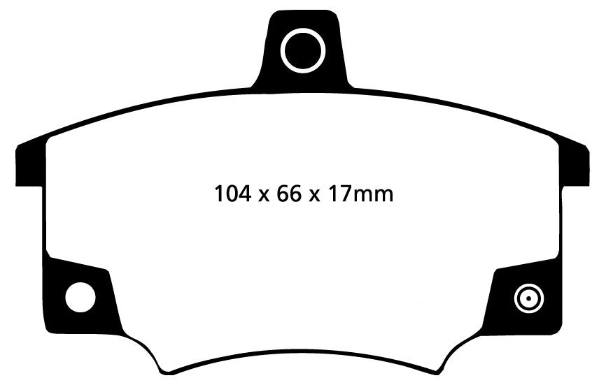 Pastiglie Freni Sportive EBC Verdi Anteriore ALFA ROMEO 145 1.4 Cv  dal 1994 al 1996 Pinza Girling/TRW Diametro disco 257mm