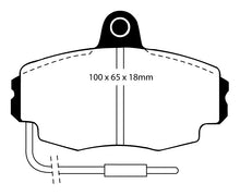 Carica l&#39;immagine nel visualizzatore di Gallery, Pastiglie Freni Sportive EBC Verdi Anteriore RENAULT 11 1.1 Cv  dal 1983 al 1984 Pinza Girling/TRW Diametro disco 238mm