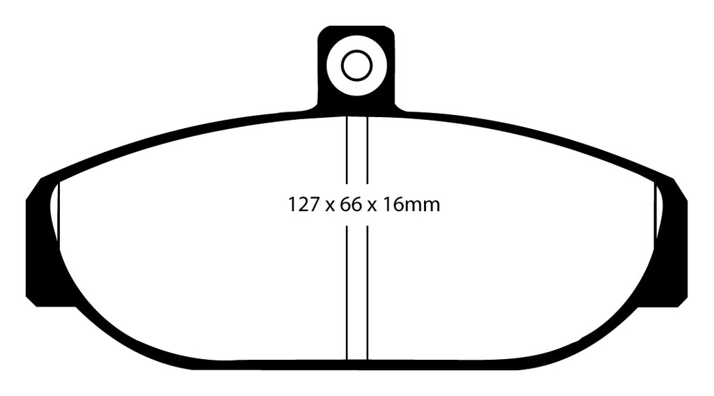 Pastiglie Freni Sportive EBC Verdi Anteriore VOLVO 740 2.0 Cv  dal 1984 al 1991 Pinza Girling/TRW Diametro disco 287mm