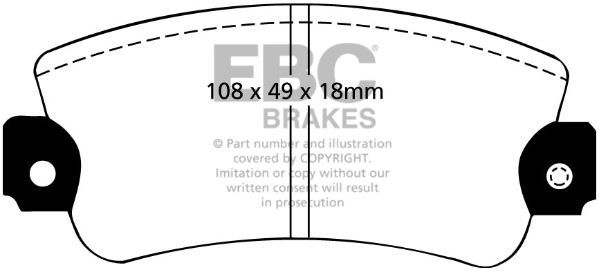 Pastiglie Freni Sportive EBC Verdi Anteriore FIAT 131 1.4 Cv  dal 1982 al 1983 Pinza Bendix Diametro disco 228mm