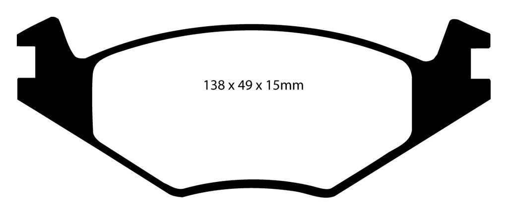 Pastiglie Freni Sportive EBC Verdi Anteriore SEAT Cordoba 1.8 Cv  dal 1996 al 1999 Pinza VW Diametro disco 239mm