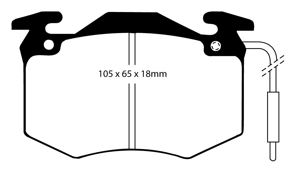 Pastiglie Freni Sportive EBC Verdi Anteriore PEUGEOT 505 1.8 Cv  dal 1981 al 1986 Pinza Bendix Diametro disco 273mm