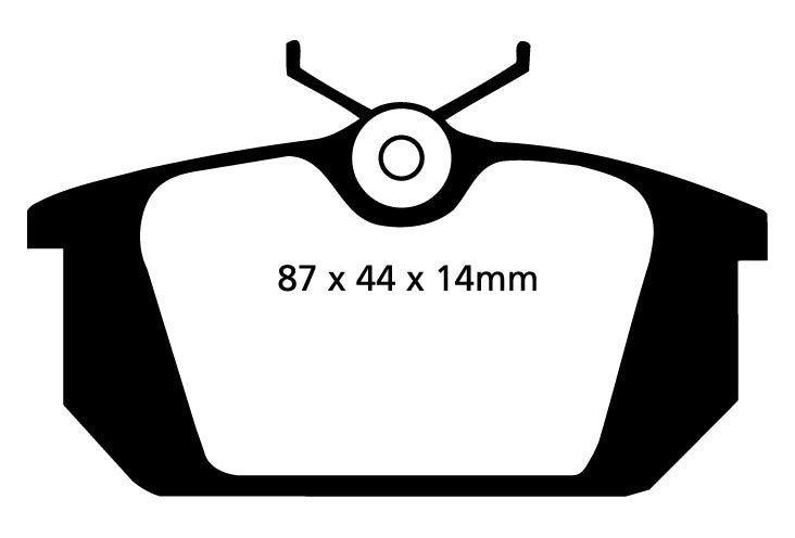 Pastiglie Freni Sportive EBC Verdi Posteriore FIAT Barchetta 1.8 Cv  dal 1995 al 1999 Pinza Girling/TRW Diametro disco 240mm