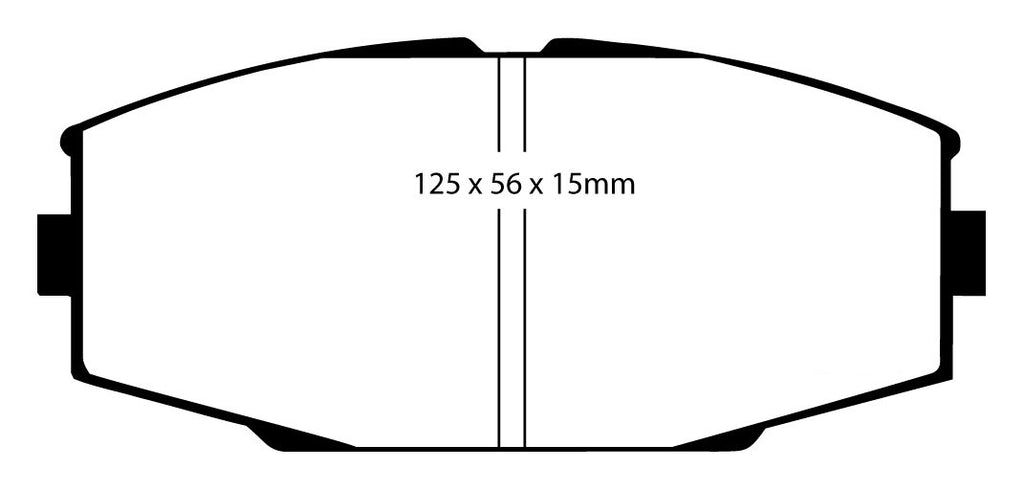 Pastiglie Freni Sportive EBC Verdi Anteriore TOYOTA Crown 2.8 Cv  dal 1983 al 1987 Pinza  Diametro disco 0mm